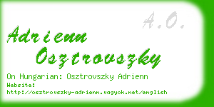 adrienn osztrovszky business card